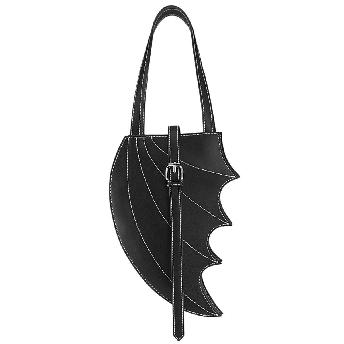 DEMONIA HB-215 - Black Vegan Leather Bat Wing Goth Shoulder Bag