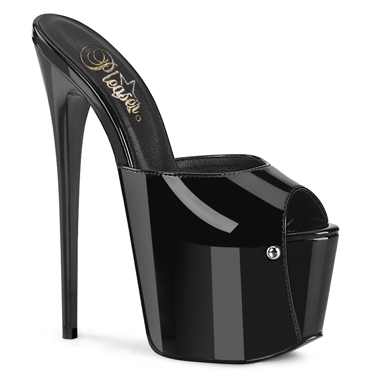 PLEASER JUBILANT-01 - Black Patent Heels - A Shoe Addiction Australia