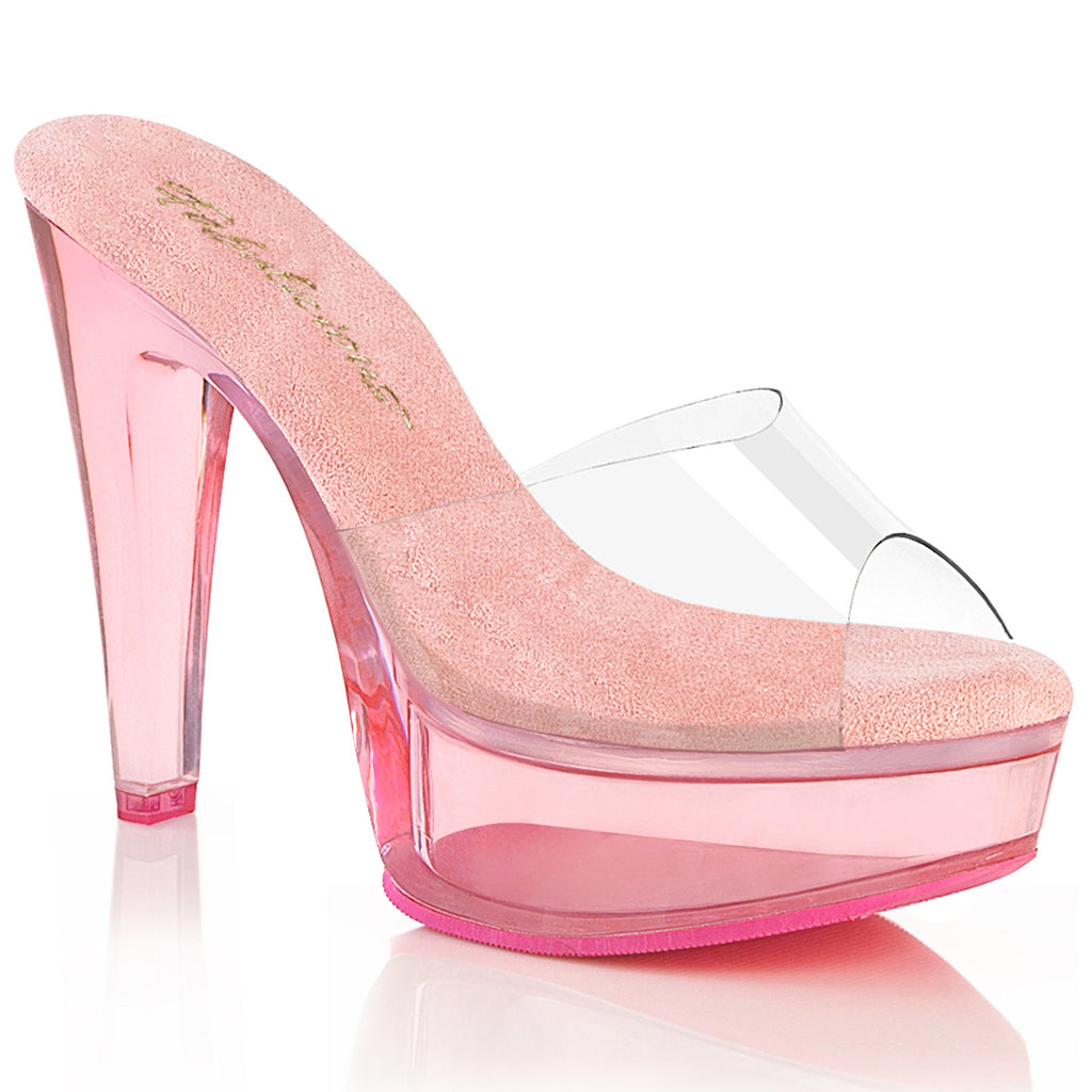 MARTINI-501 - Clear-Baby Pink/Tinted Heels