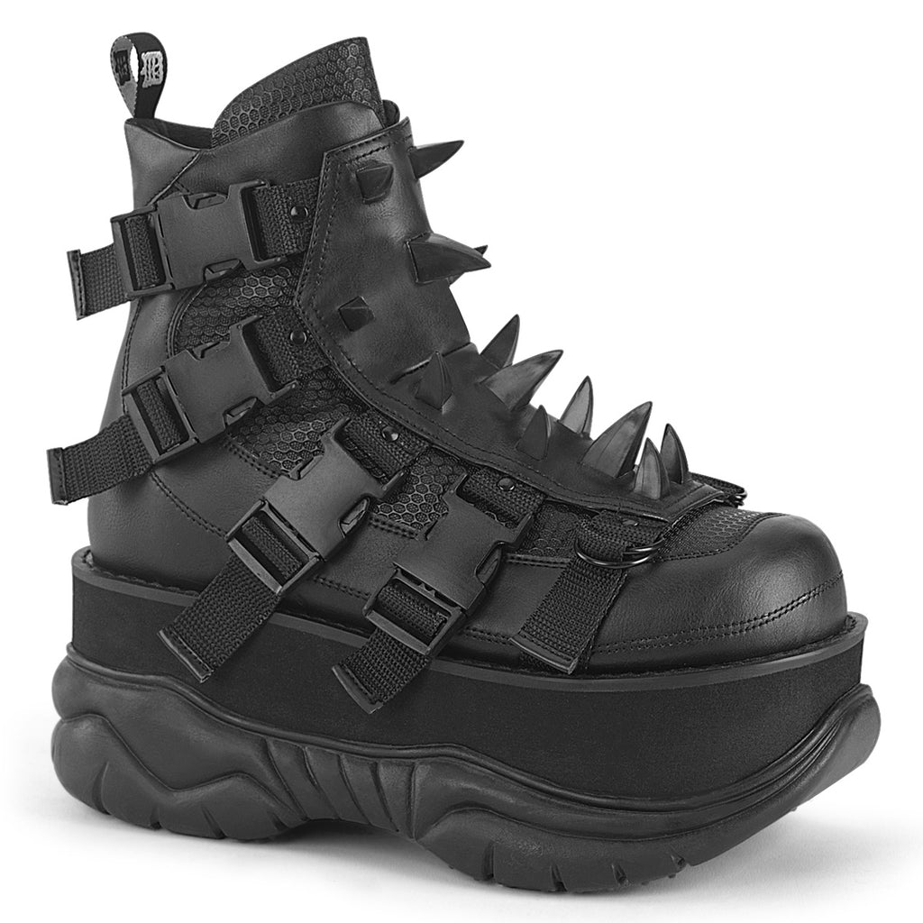 NEPTUNE-68 - Black Vegan Leather Boots