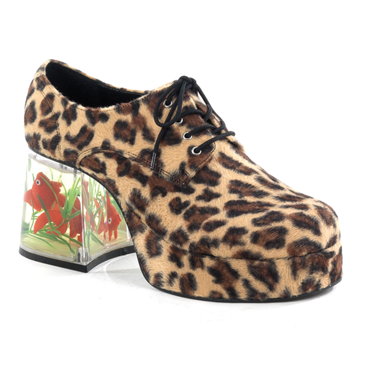 FUNTASMA PIMP-02 - Men's Cheetah Fur Goldfish Pimp Costume Shoes