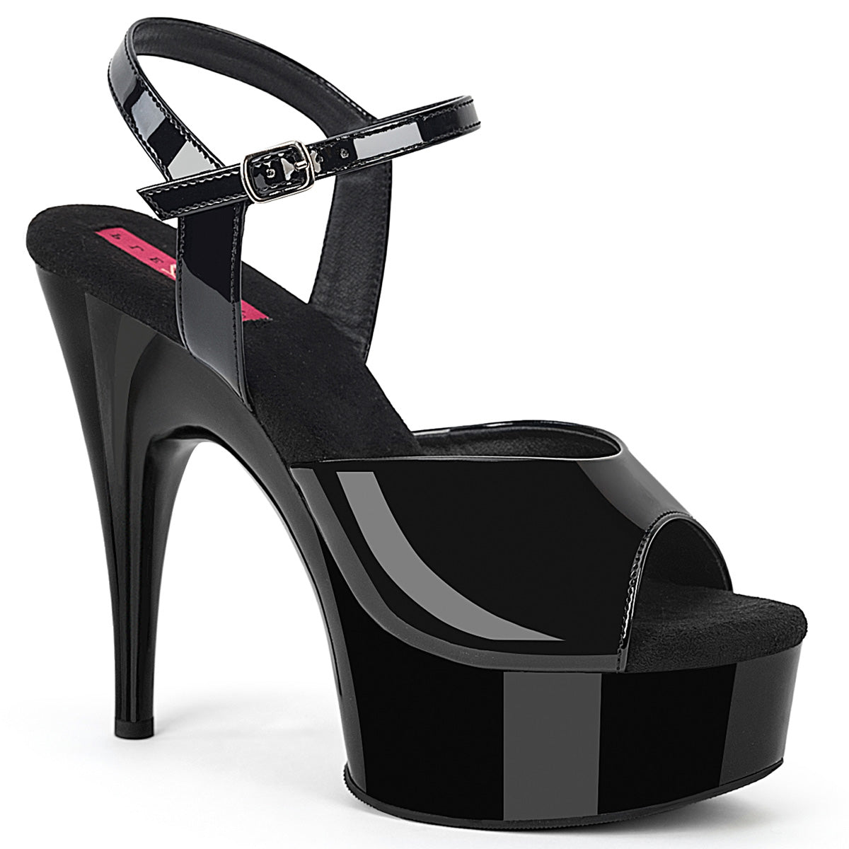 PLEASER PINK LABEL REVEL-609 - Black Patent Heels