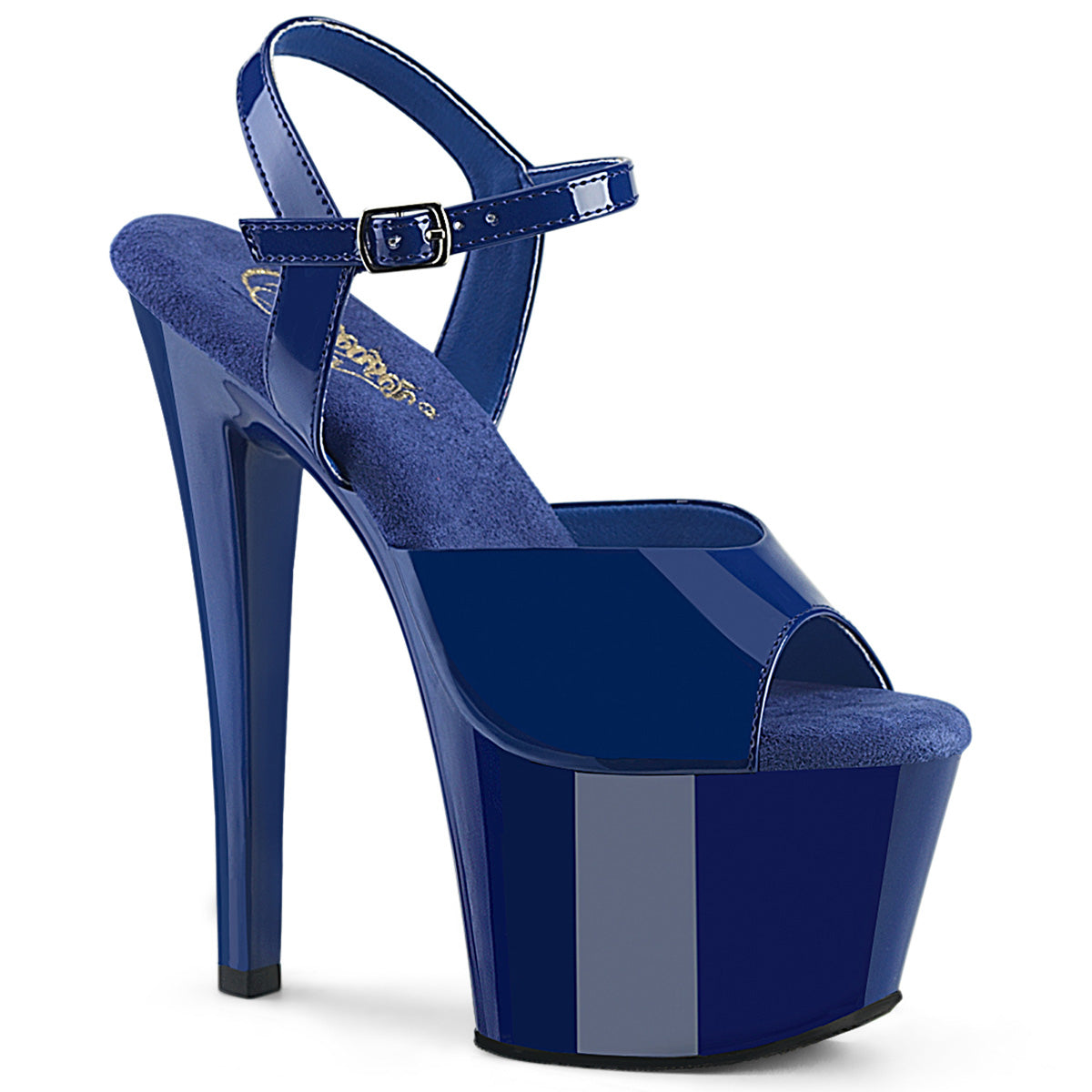 PLEASER SKY-309 - Royal Blue Patent/Royal Blue Heels - A Shoe Addiction Australia