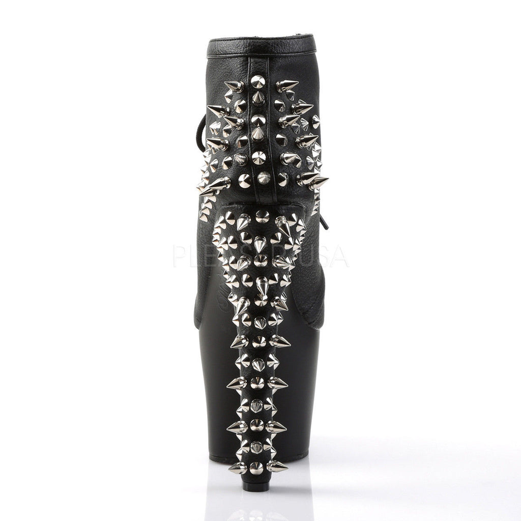 PLEASER Fearless-700-28 Goth Punk Spikes Studded Platform 7" Heels Ankle Boots - A Shoe Addiction