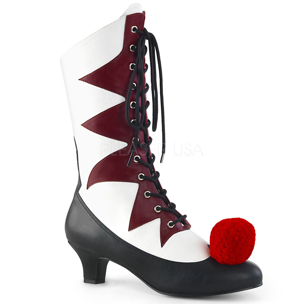 FUNTASMA It-120 Women's It Pennywise Inspired Clown Costume Halloween Shoes Boot - A Shoe Addiction
