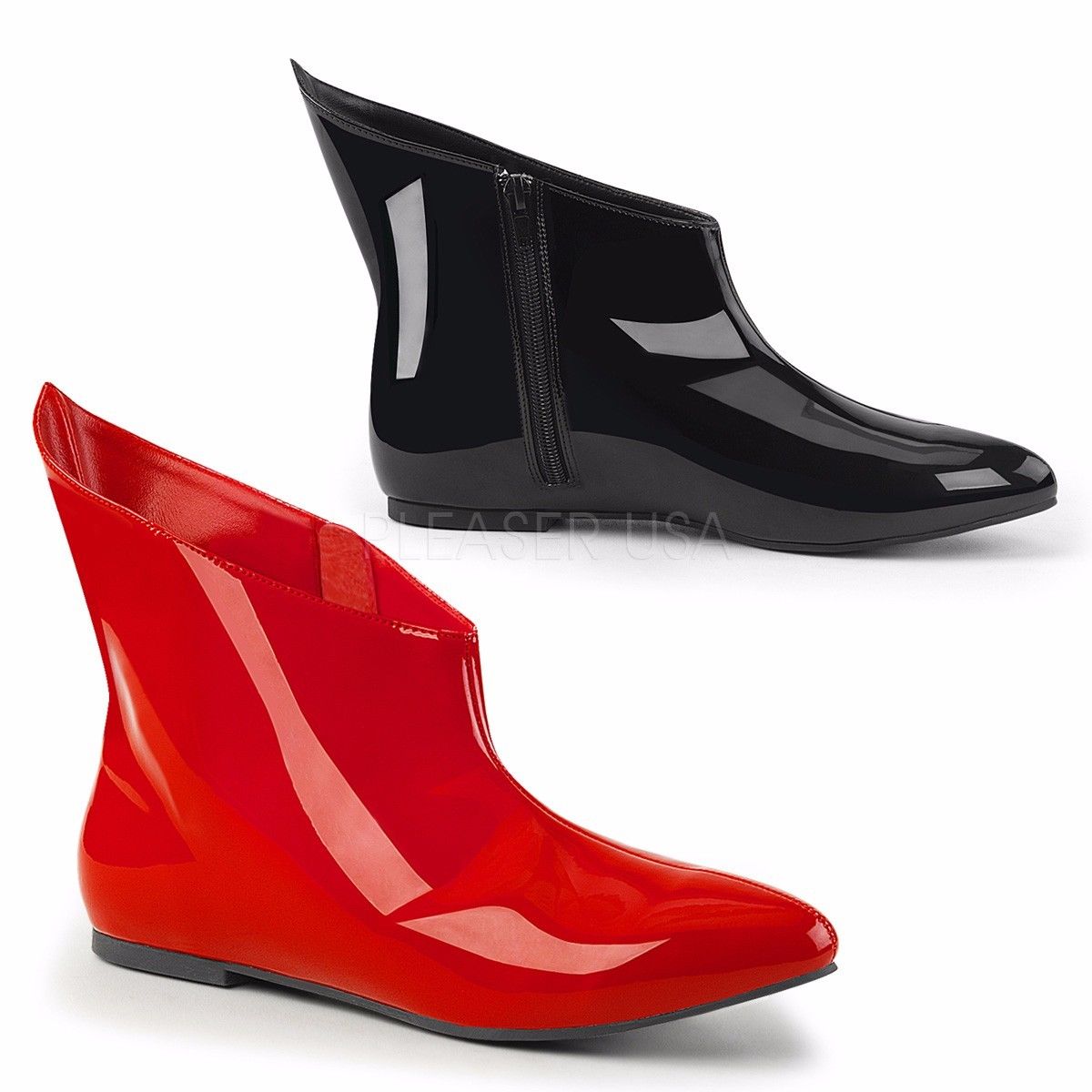 Discontinued FUNTASMA Vail-152HQ Black Red Villain Haryley Quinn Costume Boots - A Shoe Addiction