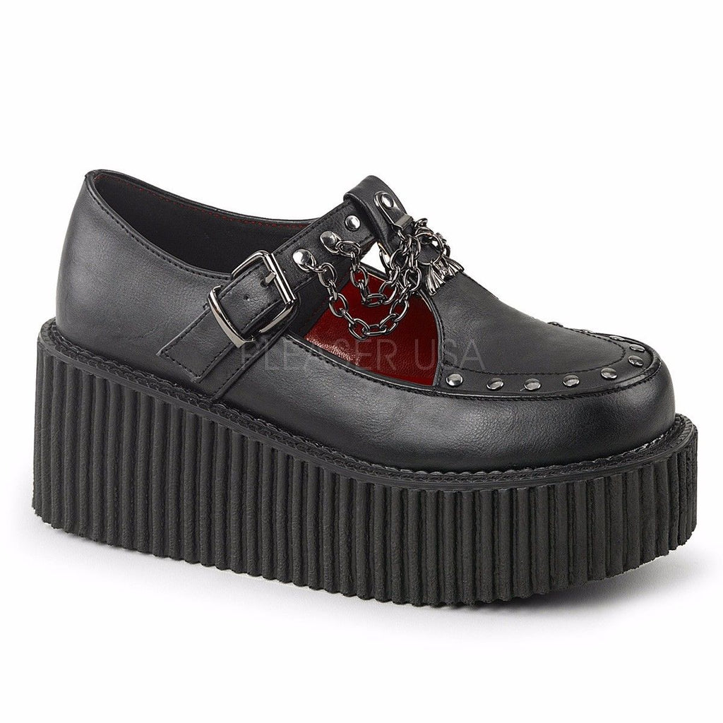 Discontinued DEMONIA Creeper-215 Bat Charm Chains Goth Punk Platform Shoes Heels - A Shoe Addiction