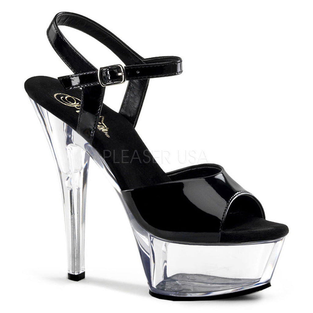 PLEASER Kiss-209 Leather or Synthetic Dancer Club Strap Platform 6" Heels 5-14 - A Shoe Addiction