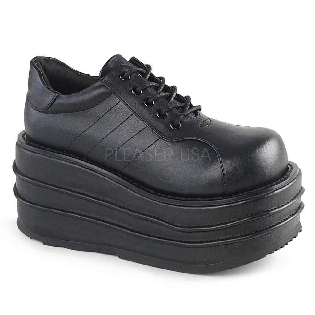 DEMONIA Tempo-08 Vegan Suede Leather Oxford Goth Men's Unisex Platform Shoes - A Shoe Addiction
