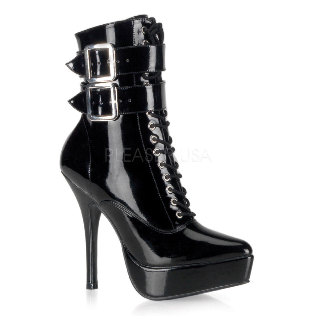 DEVIOUS Indulge-1026 Sexy Drag Fetish Ankle Boots Large Plus Size 5-15 - A Shoe Addiction