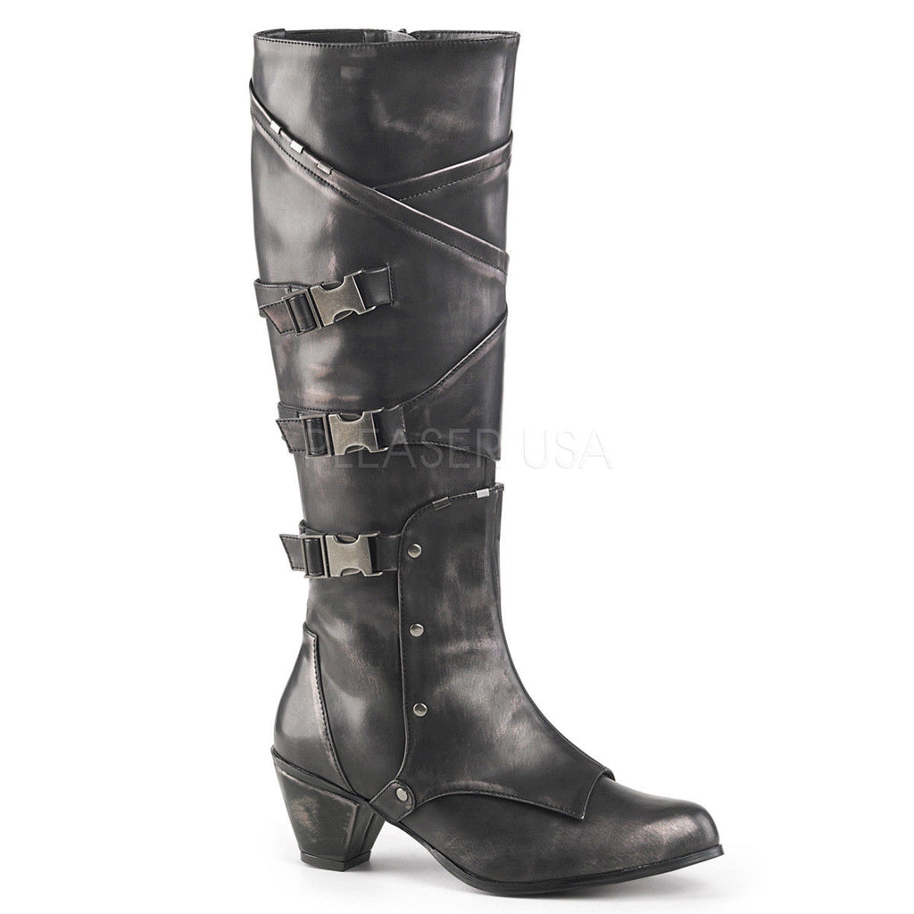 FUNTASMA Maiden-8820 Block 2.5" Heel Fancy Dress Up Halloween Costume Boots - A Shoe Addiction