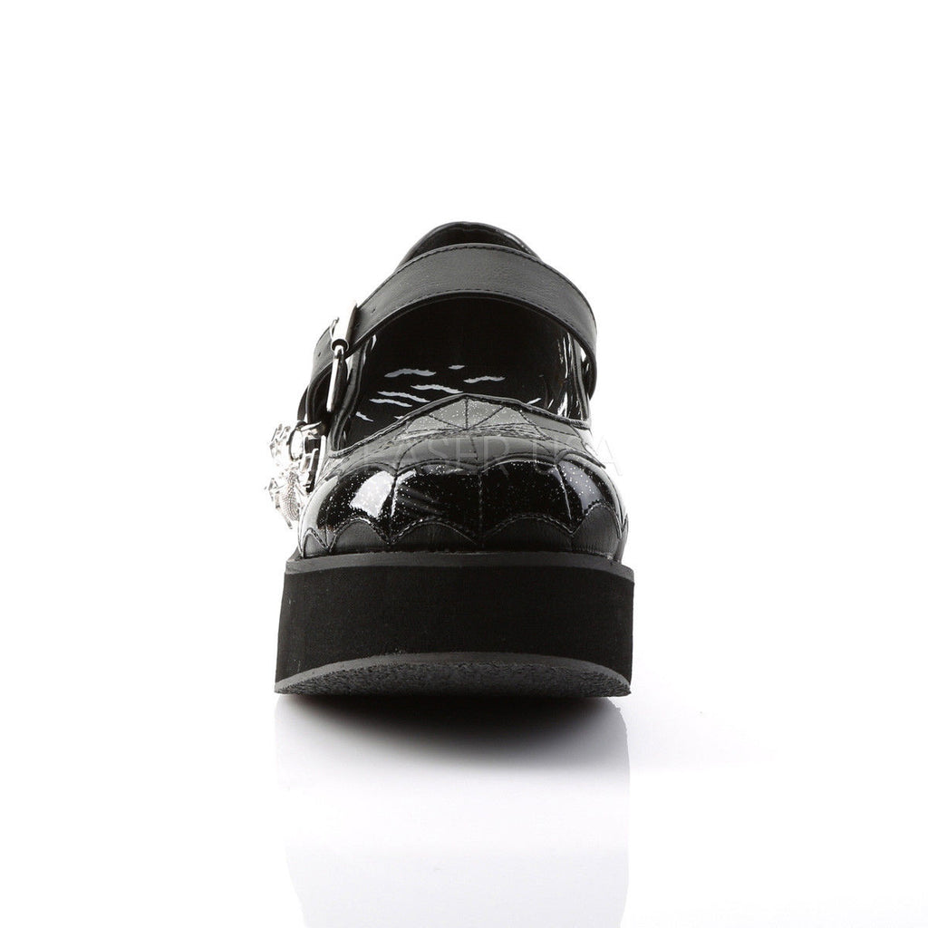 DEMONIA Sprite-05 Goth Gothic Witch Spider Web Charm Platform Mary Janes Heels - A Shoe Addiction