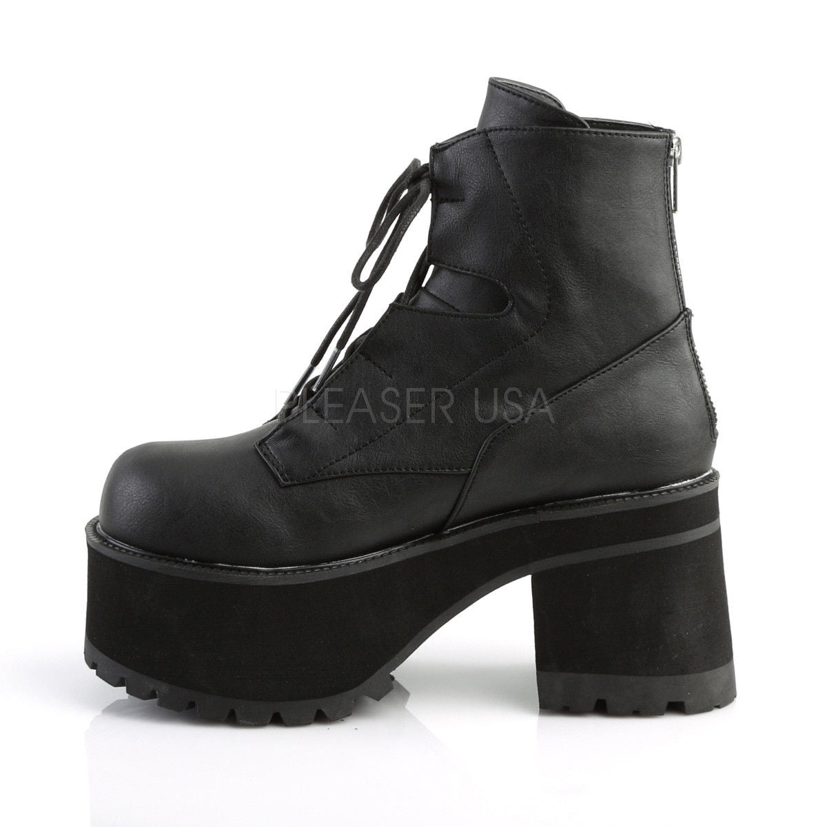 DEMONIA Ranger-102 Women's Goth Punk Alternative Combat Ankle Platforms Boots - A Shoe Addiction