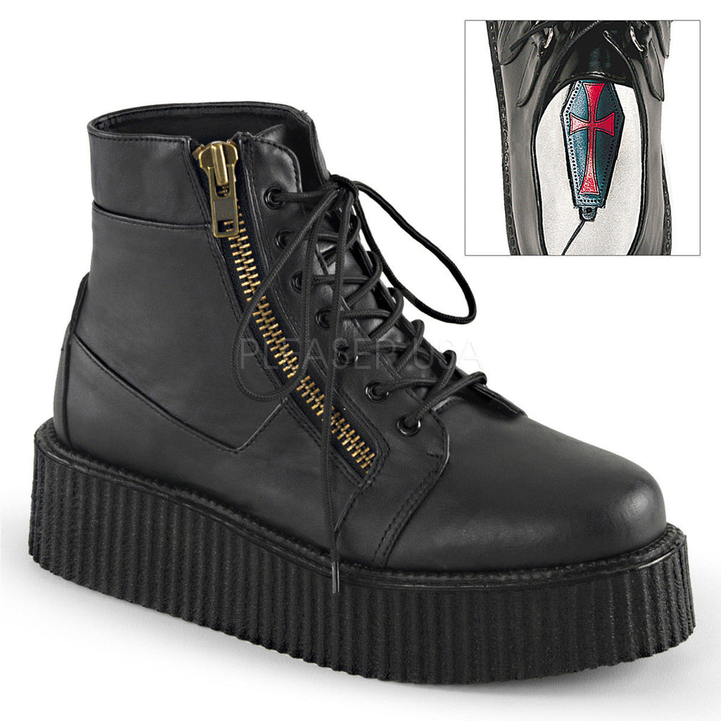 DEMONIA V-Creeper-571 High Top High-Top Goth Men's Unisex Platform Shoes Boots - A Shoe Addiction