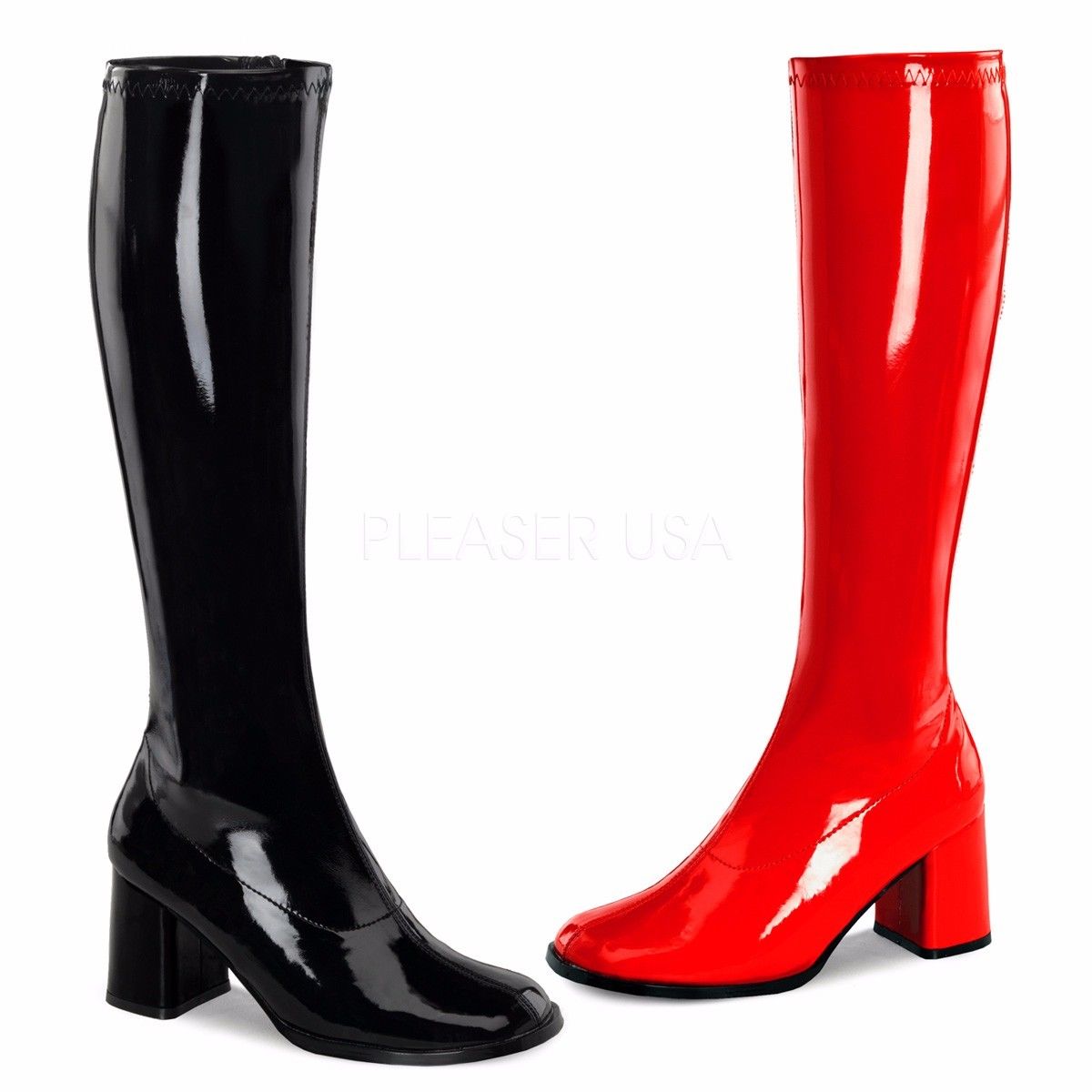 Discontinued FUNTASMA Gogo-300HQ Black Red Harley Quinn Cosplay Costume 3" Boots - A Shoe Addiction
