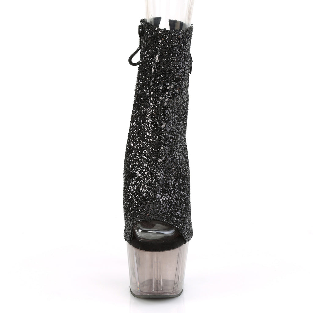 ADORE-1018GT - Black Glitter/Smoke Tinted Boots