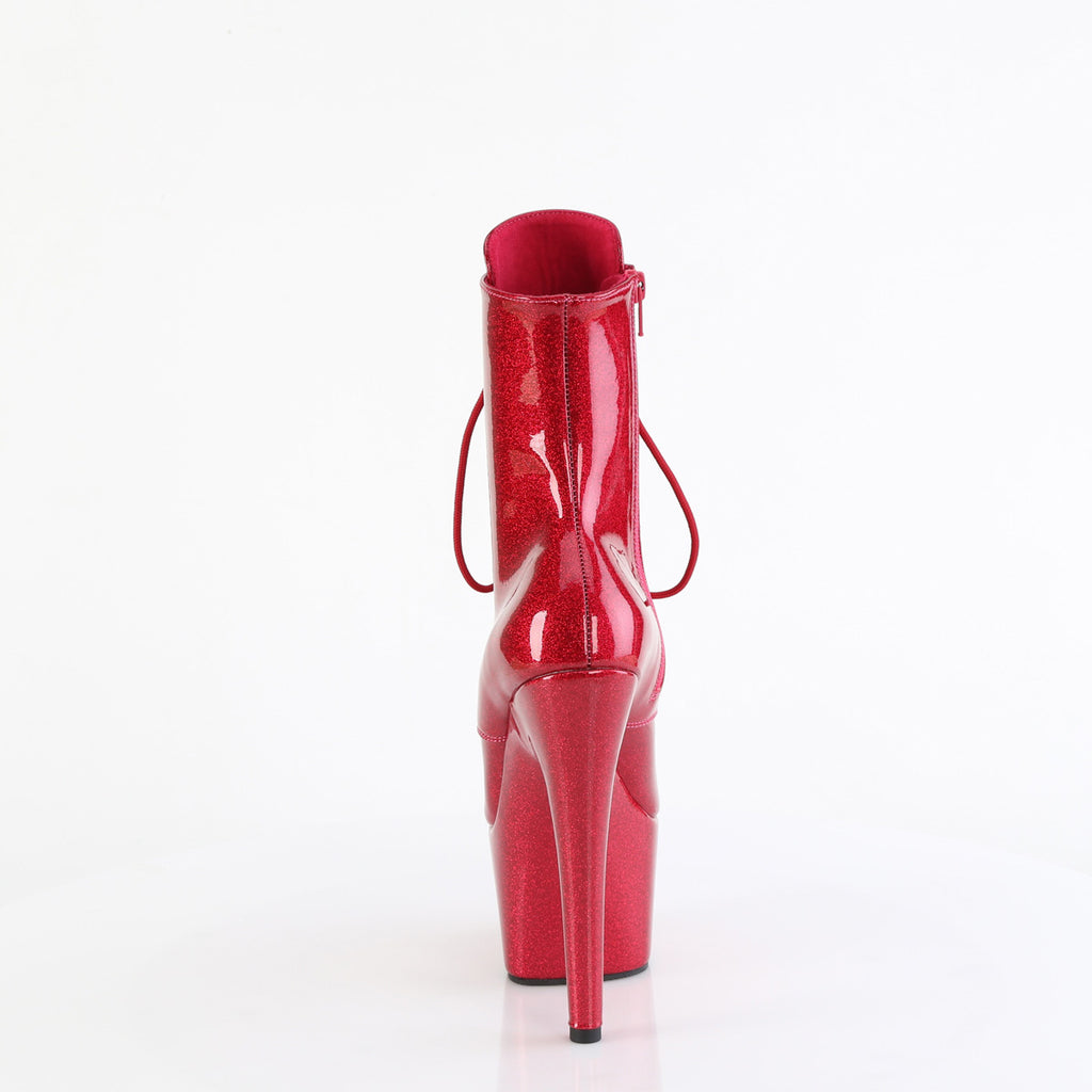 ADORE-1020GP - Fuchsia Glitter Patent Ankle Boots