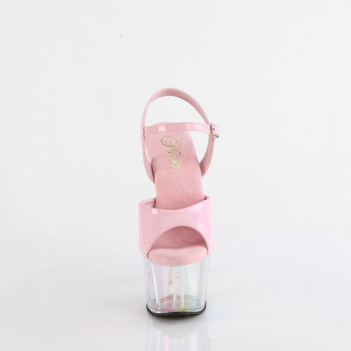 ADORE-709HT - Baby Pink Holo/Holo Tinted Platform Heels