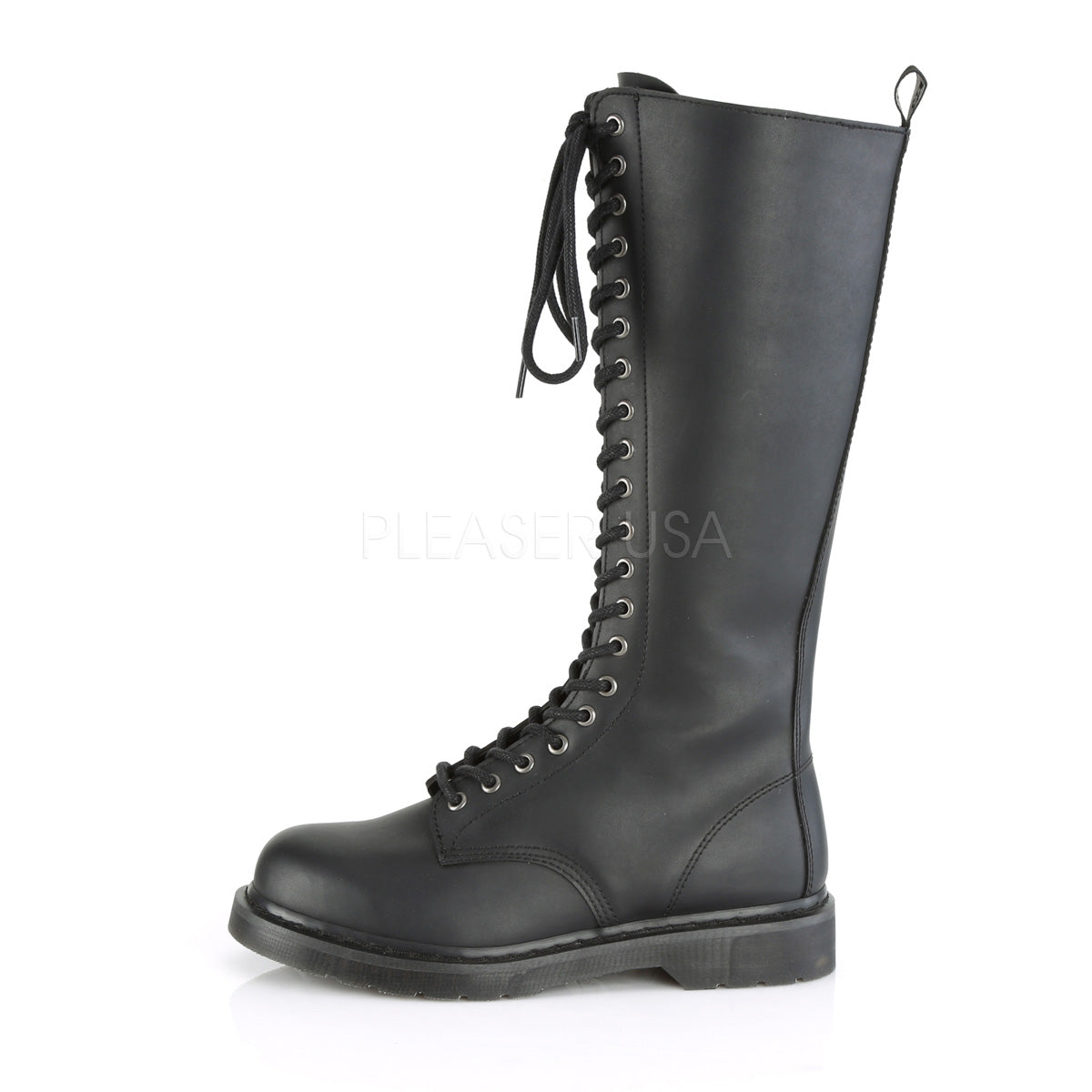 DEMONIA Bolt-400 Vegan Leather Mens Unisex Goth Rocker Biker Combat Boots - A Shoe Addiction
