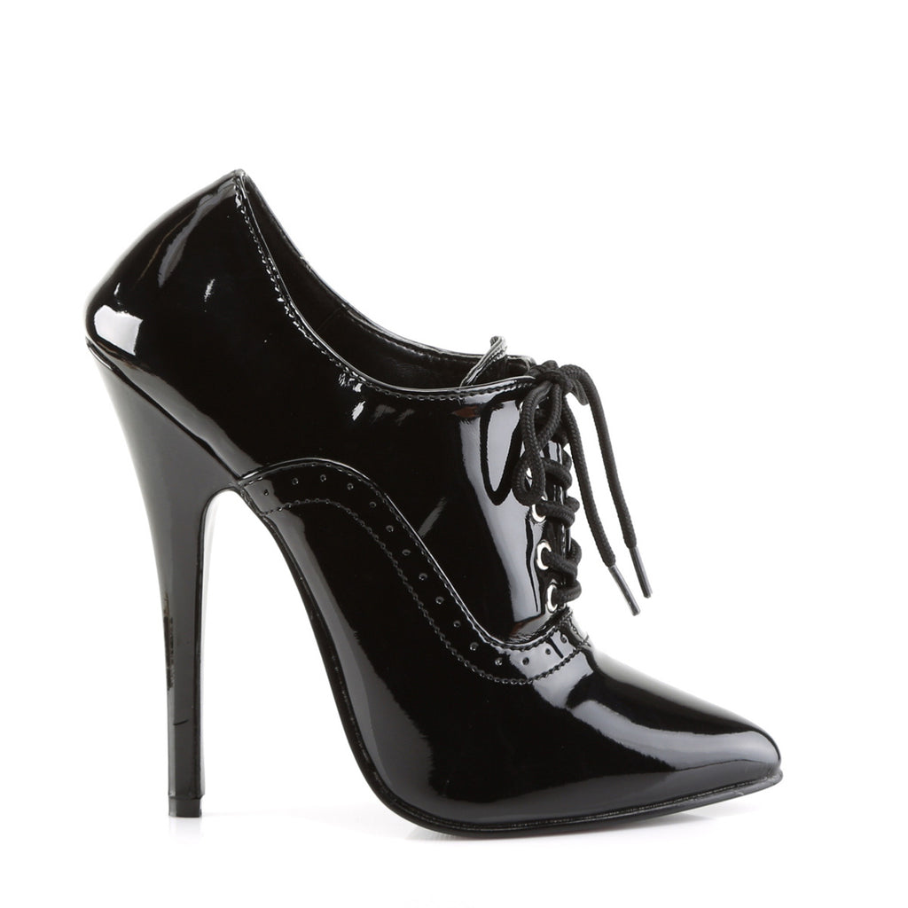 DEVIOUS Domina-460 Black Red Fetish Drag 6" Heels Ankle Boot Bootie Women's 4-15 - A Shoe Addiction