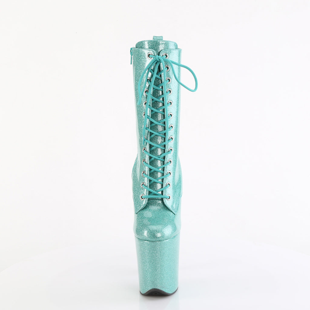 FLAMINGO-1040GP - Aqua Glitter Patent Ankle Boots