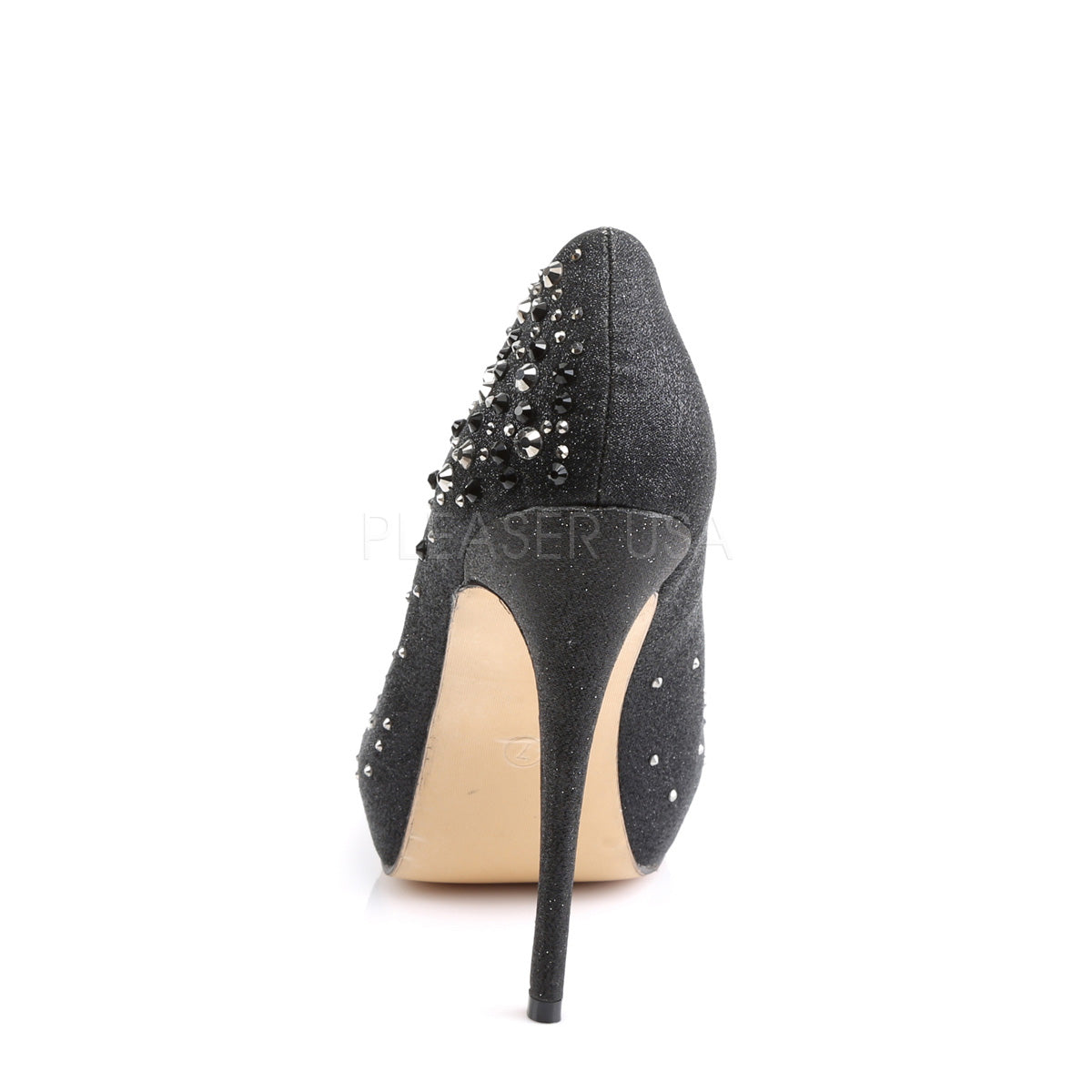 IN STOCK / SALE - Fabulicious Heiress-22R Black Rhinestone Dress Heels AU Size 5 - A Shoe Addiction