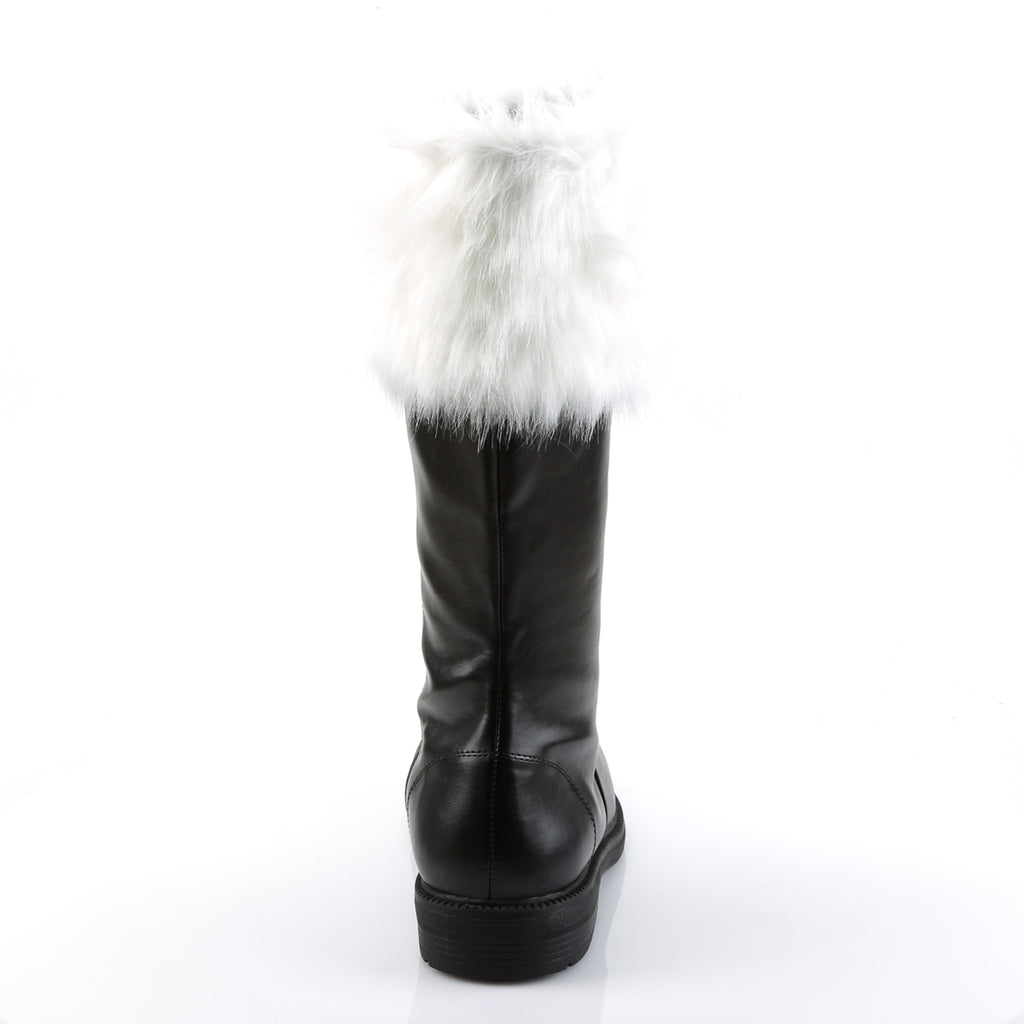 FUNTASMA Santa-100 Black Faux Fur Mens Men's Santa Claus Christmas Costume Shoes - A Shoe Addiction