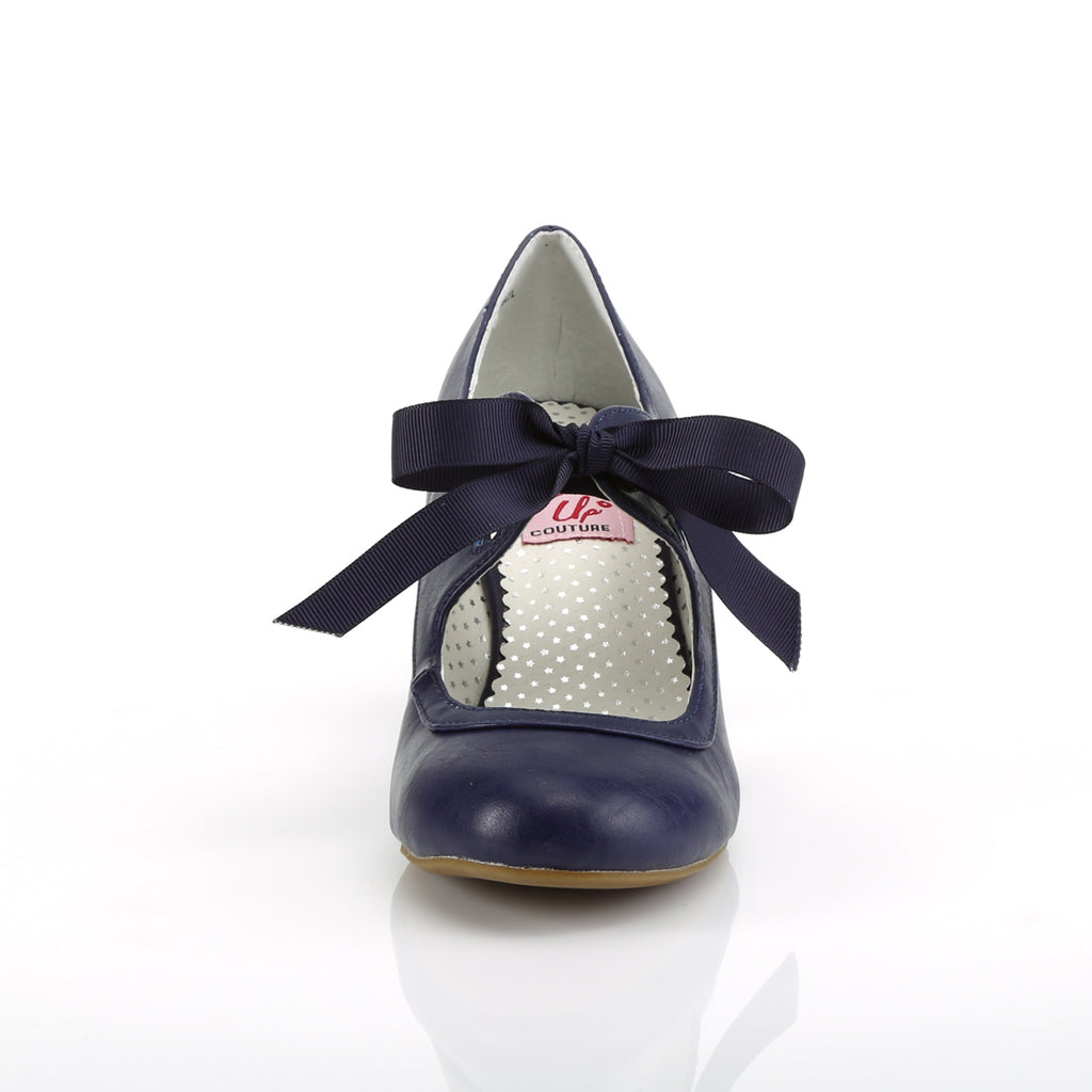 WIGGLE-32 - Navy Blue Faux Leather