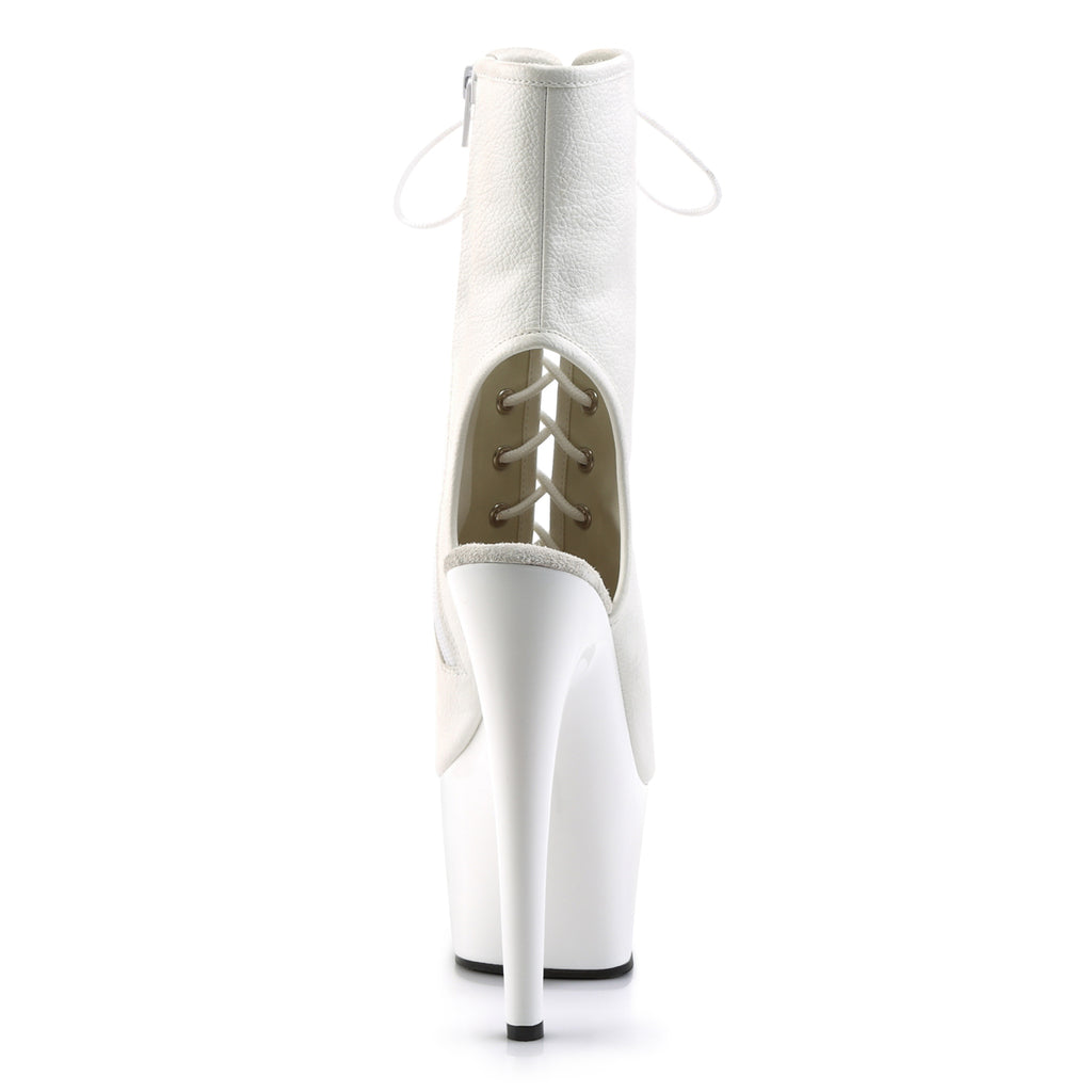 ADORE-1016 - White Faux Leather Boots