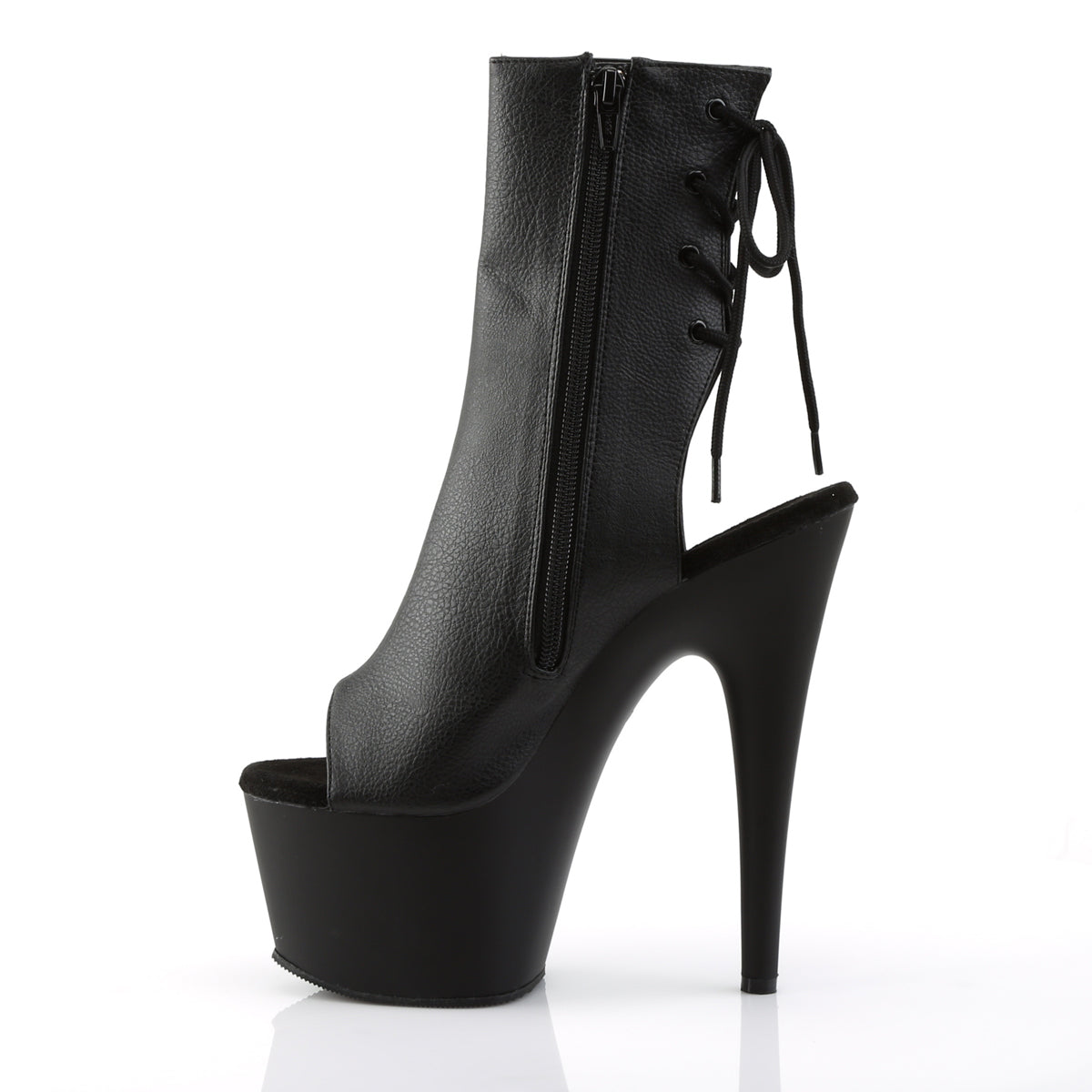 ADORE-1018 - Black Faux Leather Boots