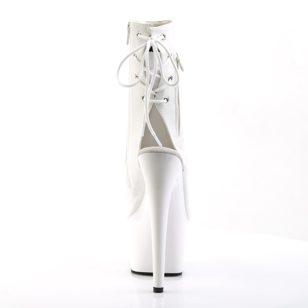 ADORE-1018 - White Faux Leather Boots