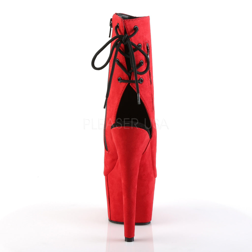 ADORE-1018FS - Red Faux Suede Boots