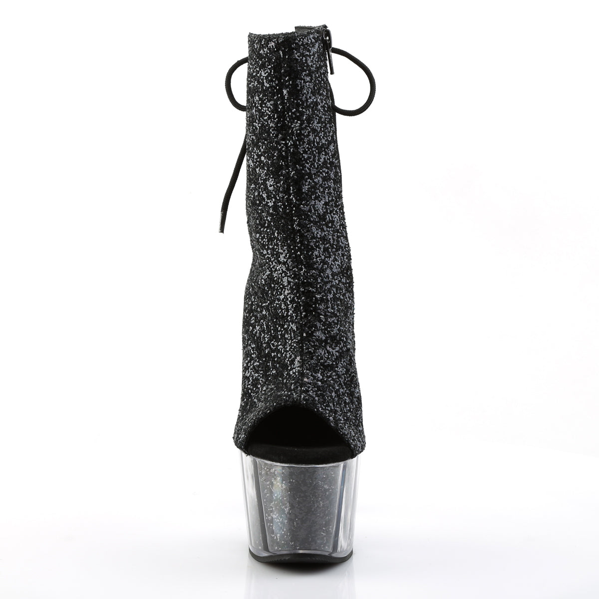 ADORE-1018G - Black Glitter Boots
