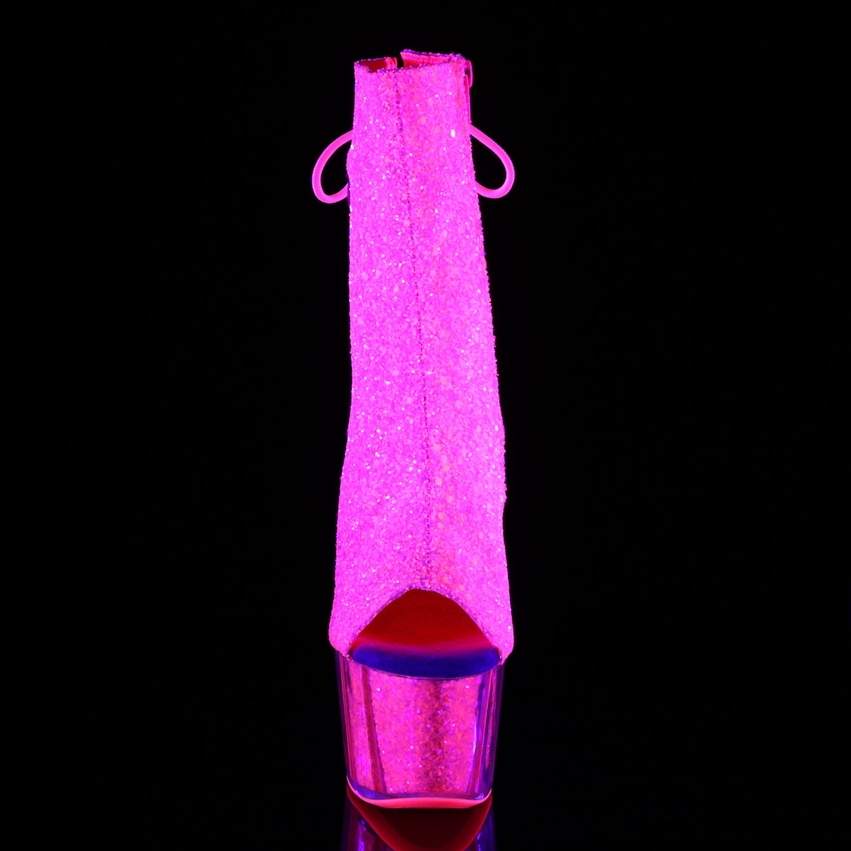 ADORE-1018G - Neon Pink Glitter Boots