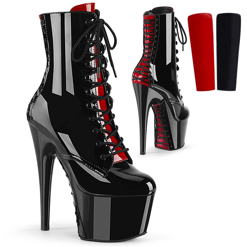 ADORE-1020FH - Black-Red Patent