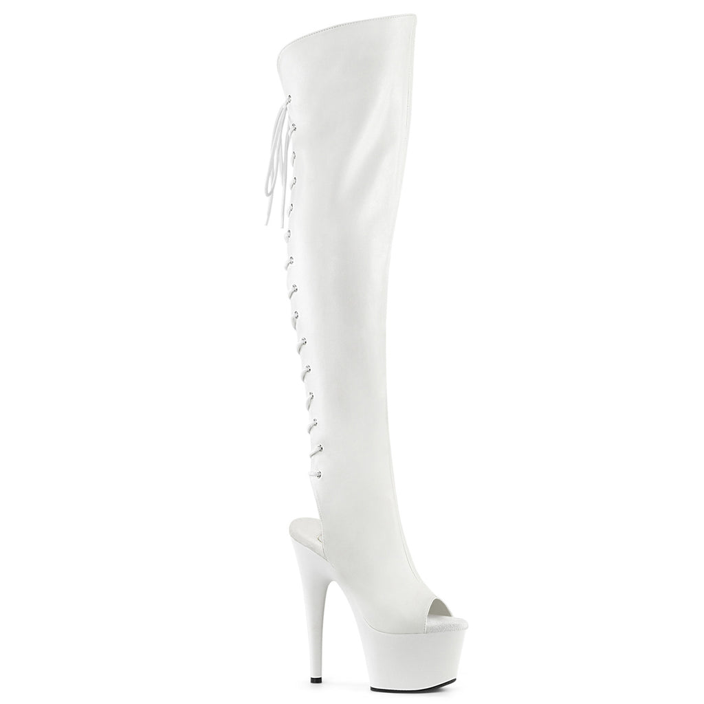 ADORE-3019-Wht Faux Leather/Wht Matte