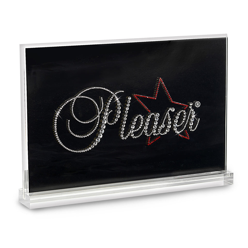 DS-PLEASER-RS - Rhinestone PLEASER Logo Display Stand
