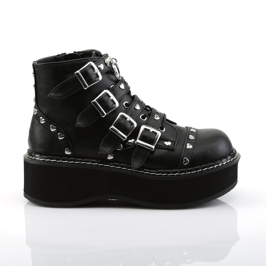 EMILY-315 - Black Vegan Leather