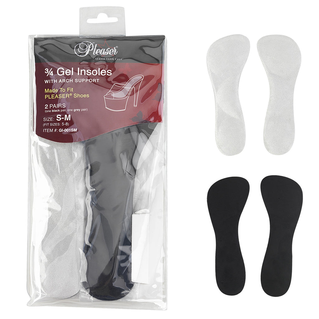 Pleaser GI-001SM - Gel Insole w/ Arch Support (S-M, Sizes 5-8)