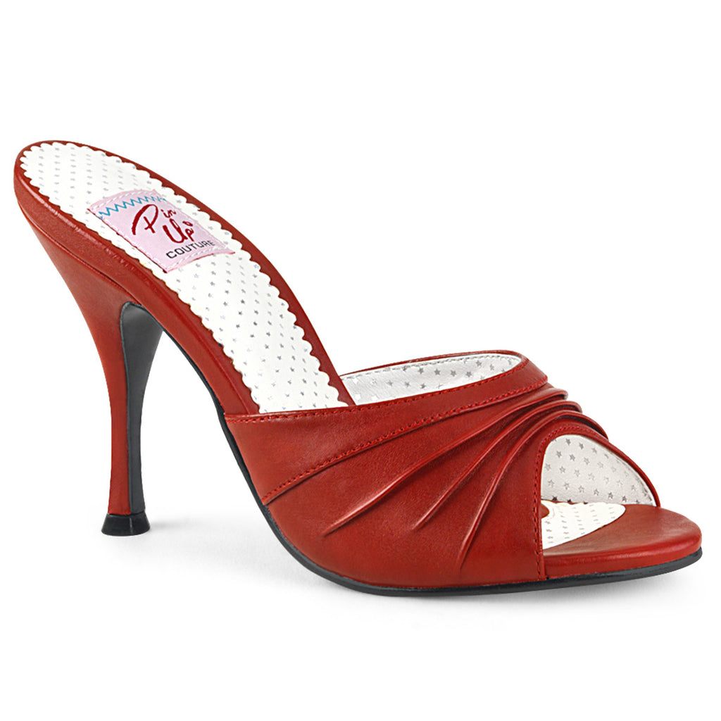 MONROE-01 - Red Faux Leather