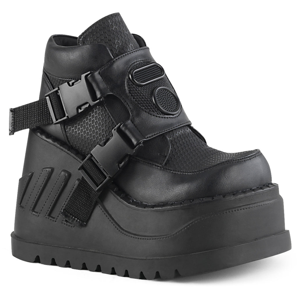 STOMP-15 - Blk Vegan Leather