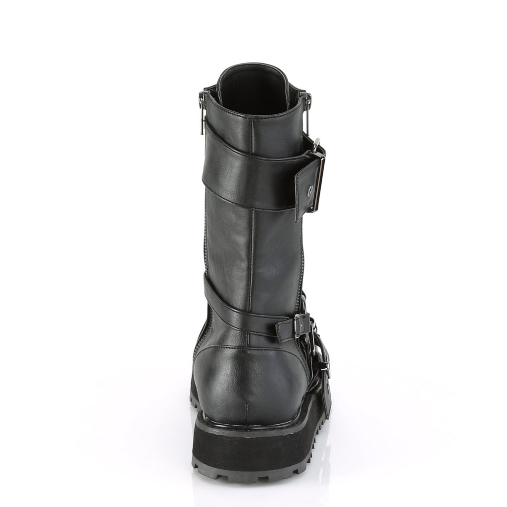 DEMONIA VALOR-220 Men's / Unisex Vegan Leather Goth Biker Rocker Combat Boots - A Shoe Addiction Australia